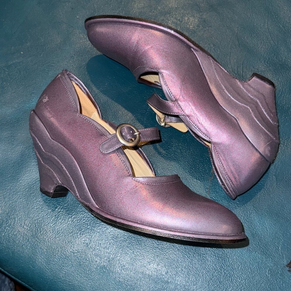 John Fluevog Pinups Mary Janes Hand Painted 9